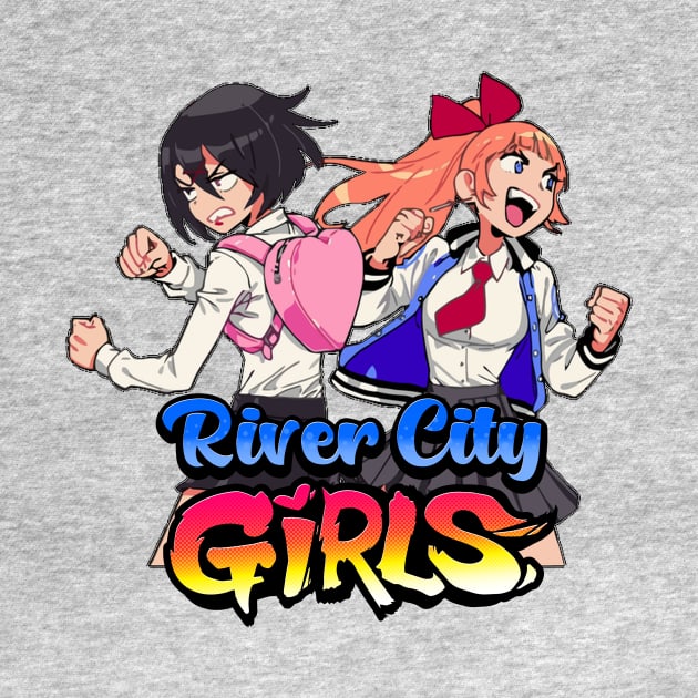 River City Girls: Misako and Kyoko w/ Logo by MrDelta